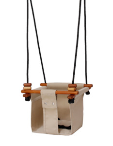 Solvej Swings: Solvej Baby & Toddler Swing - Soft Linen