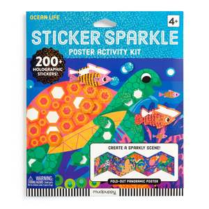 Mudpuppy Sticker Sparkle Activity Kit - Ocean Life