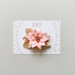 Kirei Handmade Poinsettia Headband / Hairclip - Pink