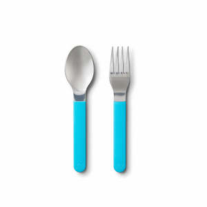 PlanetBox Magnetic Stainless Steel Utensils - Scuba Blue
