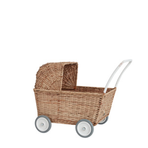 Dinkum Dolls Accessories: Olli Ella Rattan Strolley - Natural