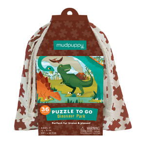 Mudpuppy: Mudpuppy Dinosaur Park Puzzle to Go 36pc