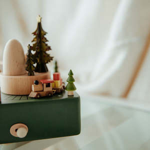 Decor: The Little Wonderers Christmas Eve Musical Wooden Carousel