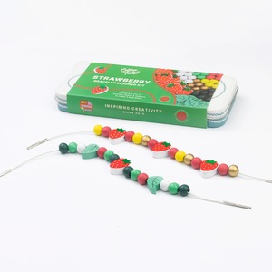 Cotton Twist Wooden Bracelet Making Kit - Strawberry