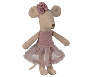 Play: Maileg Little Sister Ballerina Mouse - Heather