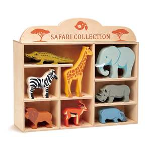 Play: Tender Leaf Toys Safari Animals and Display Shelf