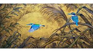 Anna Gibbs: Kōtare in the Reeds