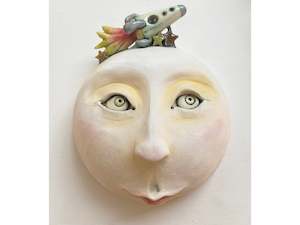 Debra Powell: Small Mask - Rocket Ship