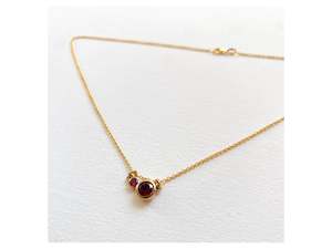 Charlie Lattimore 1: Two Stone Garnet Necklace