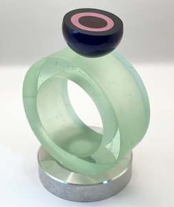 Karin Barr: Pink Ring Series Large, Lagoon Green