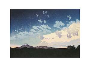 Saskia Van Voorn: Storm Over Mt Taranaki unframed