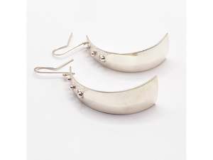 Silver ball earrings