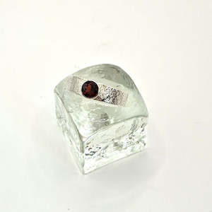 Rachel Lambert: Sterling Silver and Garnet Ring