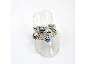 Marielle Estelle: Silver Seven Band Ring