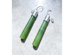 Rachel Lambert: Large Round Pounamu earrings