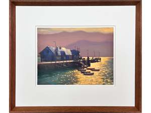 Philip Beadle: Winter Light, Akaroa Wharf