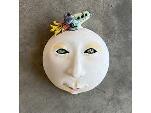 Debra Powell: Small Wall Mask - Rocket Ship