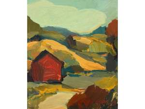 Georgina Hoby Scutt: Red Hut Glenorchy print