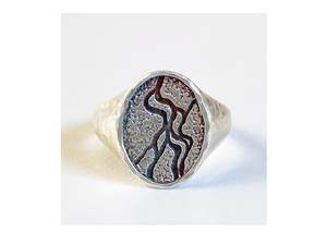 Braided River signet ring