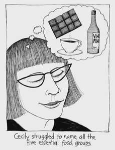 Cecily Tea Towel 5 essential Foods