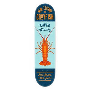 Living: NZ Seafood Crayfish Skate Deck Art