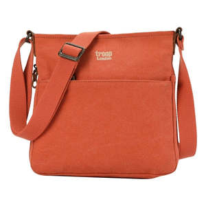Accessories: Classic Zip Shoulder Bag - Small Orange