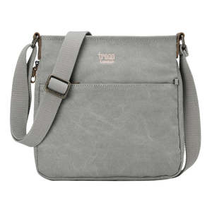 Classic Small Zip Top Shoulder Bag - Ash Grey