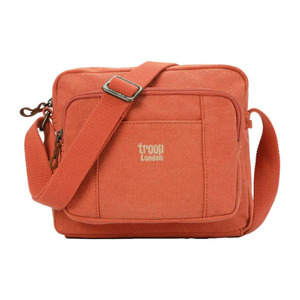 Accessories: Classic Canvas Cross Body Bag Orange
