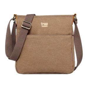 Accessories: Classic Zip Shoulder Bag - Brown