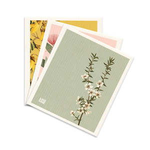 Souvenirs: Swedish Dish Cloth Vintage Botanicals