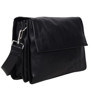 Handbags Wallets: Monroe Soft Leather Handbag with Flap -Onyx