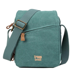 Handbags Wallets: Troop Classic Canvas Cross Body Bag Turquoise