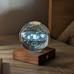 Gingko Solar System Amber Crystal Light