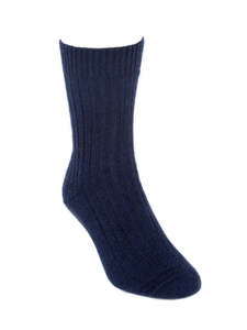 Possum Merino: Possum Merino Ribbed Socks Midnight Navy