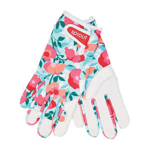 Garden: Goat Skin Garden Gloves Sherbet Poppies