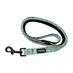 Pet Accessories 1: Hot Dog Leash - Bone Burger Aqua