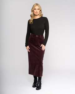 Clothing Shoes: Lane Cord Skirt Merlot