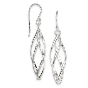 All Jewellery: Sterling Silver Earrings Double Twist