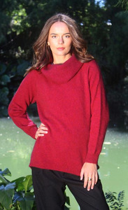 Clothing Shoes: Possum Merino Longline Cowl Neck Tunic Jumper