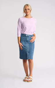 Vassalli Vespa Skirt-Blue Denim