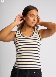 Knewe Riviera Tank - Ecru and Ink