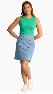 Products: Knewe Crest Skirt Light wash Denim