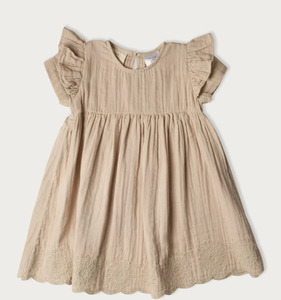 Muslin Charlotte Dress Short Sleeve Oat