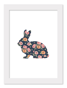 Big People: Floral Rabbit – Blue