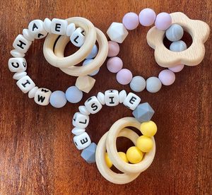Products: Teething Rings - Personalised - Little Roo