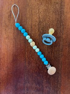 Products: Dummy Clip Turquoise Mint - Handmade - Little Roo