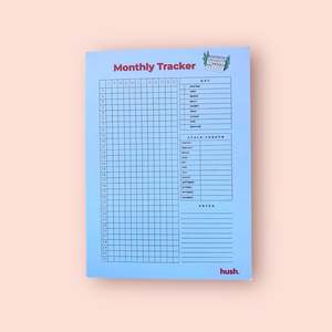 Monthly tracker - blue