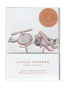 Products: Aeroplane Watercolour Cupcake Toppers Baby Boy Party Decorations Little Topper NZ