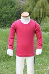 Kids Hoodies Sweatshirts Tees: Size 3 Raspberry Merino Base Layer Top