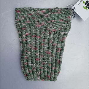 Hand Knitted Merino Baby Singlet/Vest  Prem Strawberry Shortcake